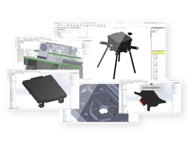 dessin et conception 3D des drones en bureau d'études