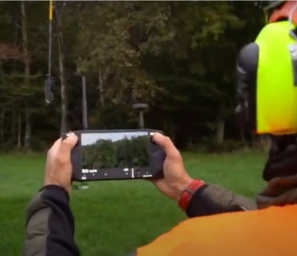 station au sol pour télépilotage du drone élagueur