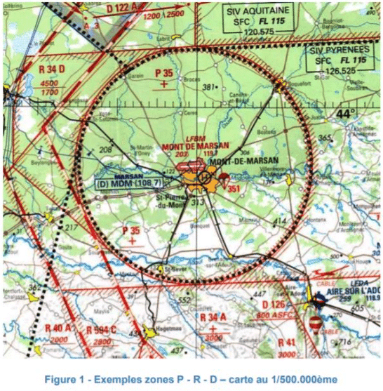 Réglementation drone : zones P, R, D