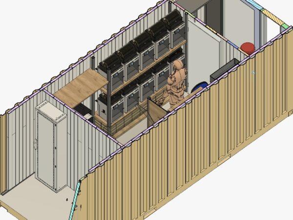 container d'impression 3D - vue du dessus