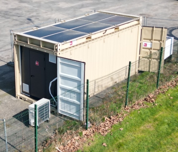 container d'impression 3D - panneaux photovoltaïques
